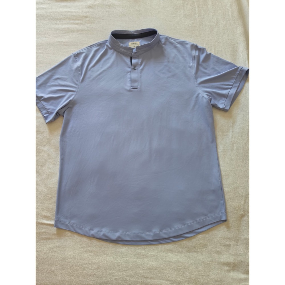 Mantra Catalyst Polo Shirt Mens XL Blue Mandarin Collar Recycled Performance